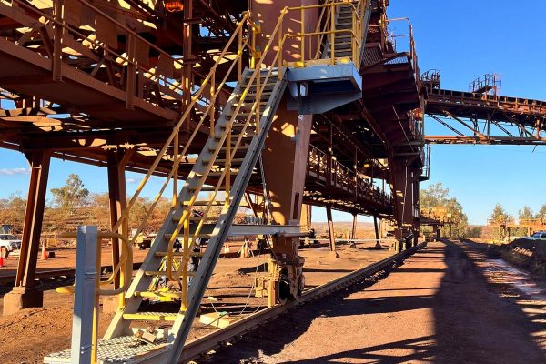 Installation of Pre Fabrication stacker 88 Stairway